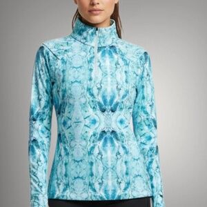 🤍 Merrell Select Wick XS Super Cute Athletic Teal & White Marble Pattern Top